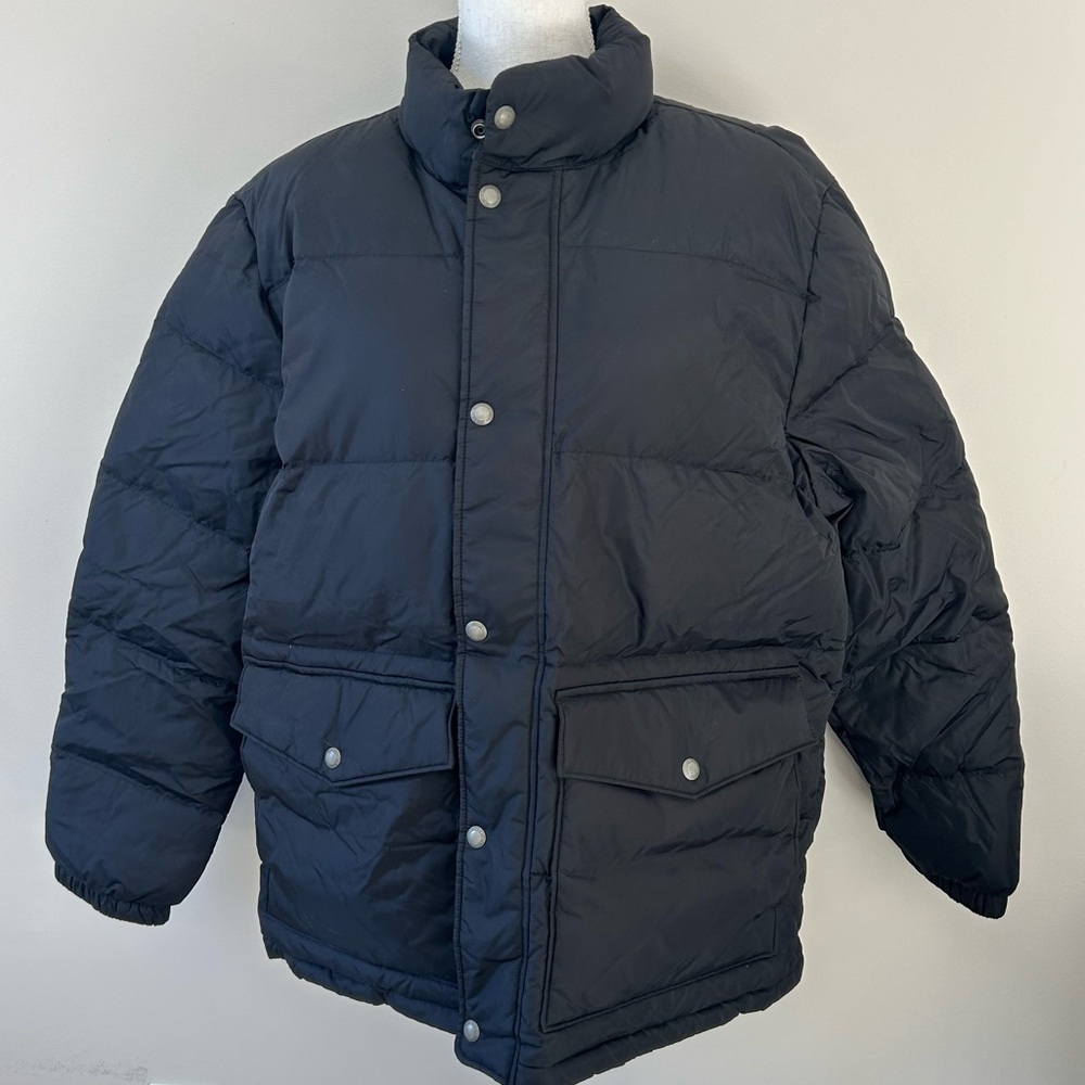 Lands End Black Puffer Jacket